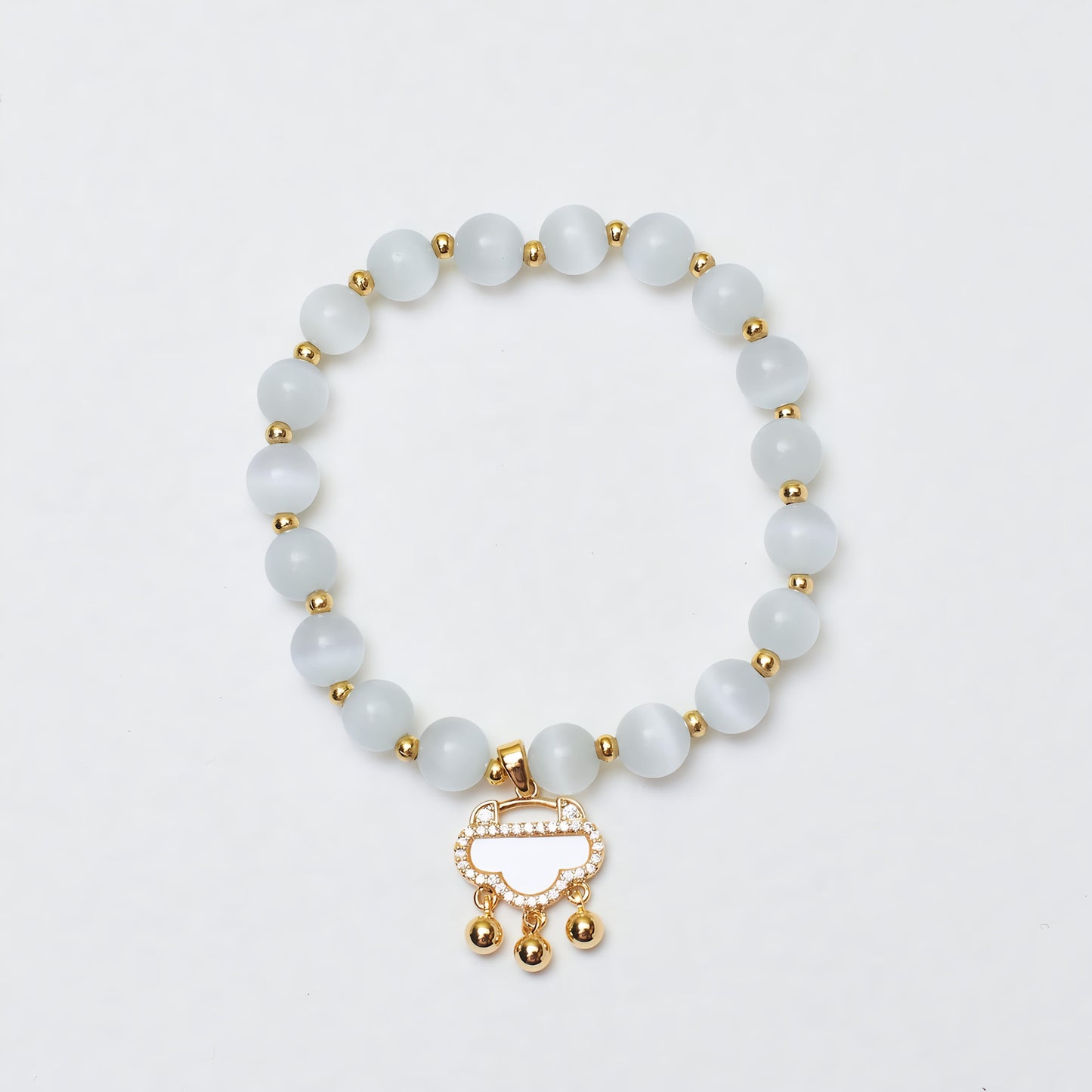 Soft Cloudstone Beaded Band by GLEAMY