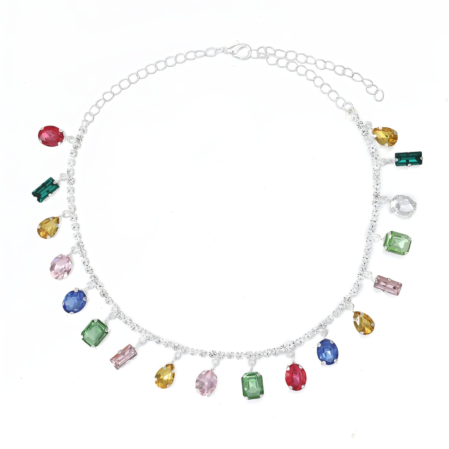 Sundara Multi Stone Necklace by GLEAMY