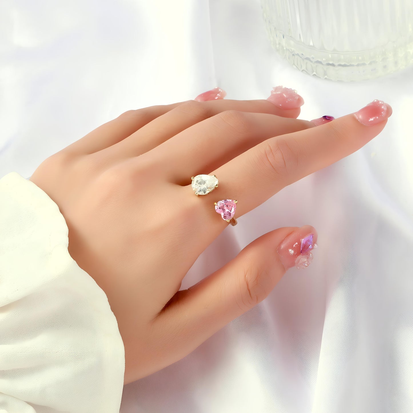 Mesmerize Toi-et-Moi Golden Ring by GLEAMY