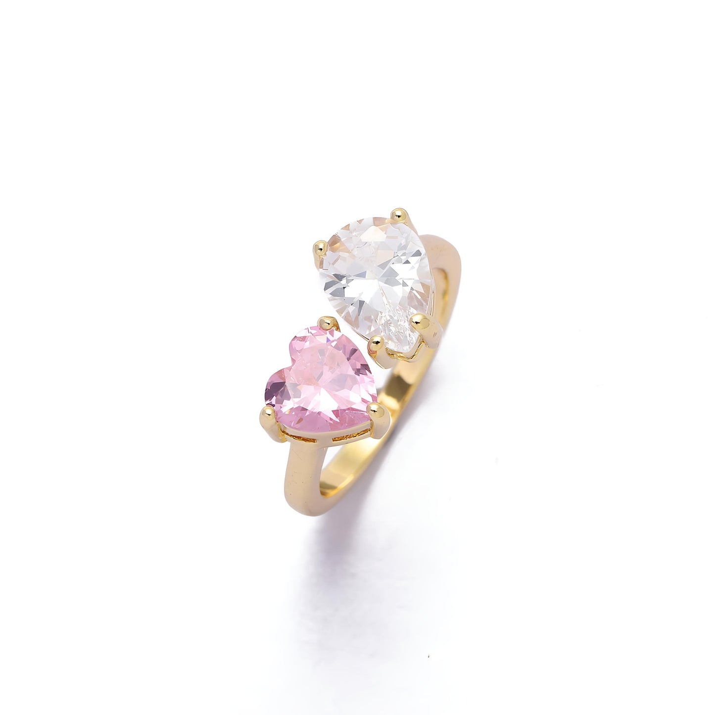 Mesmerize Toi-et-Moi Golden Ring by GLEAMY
