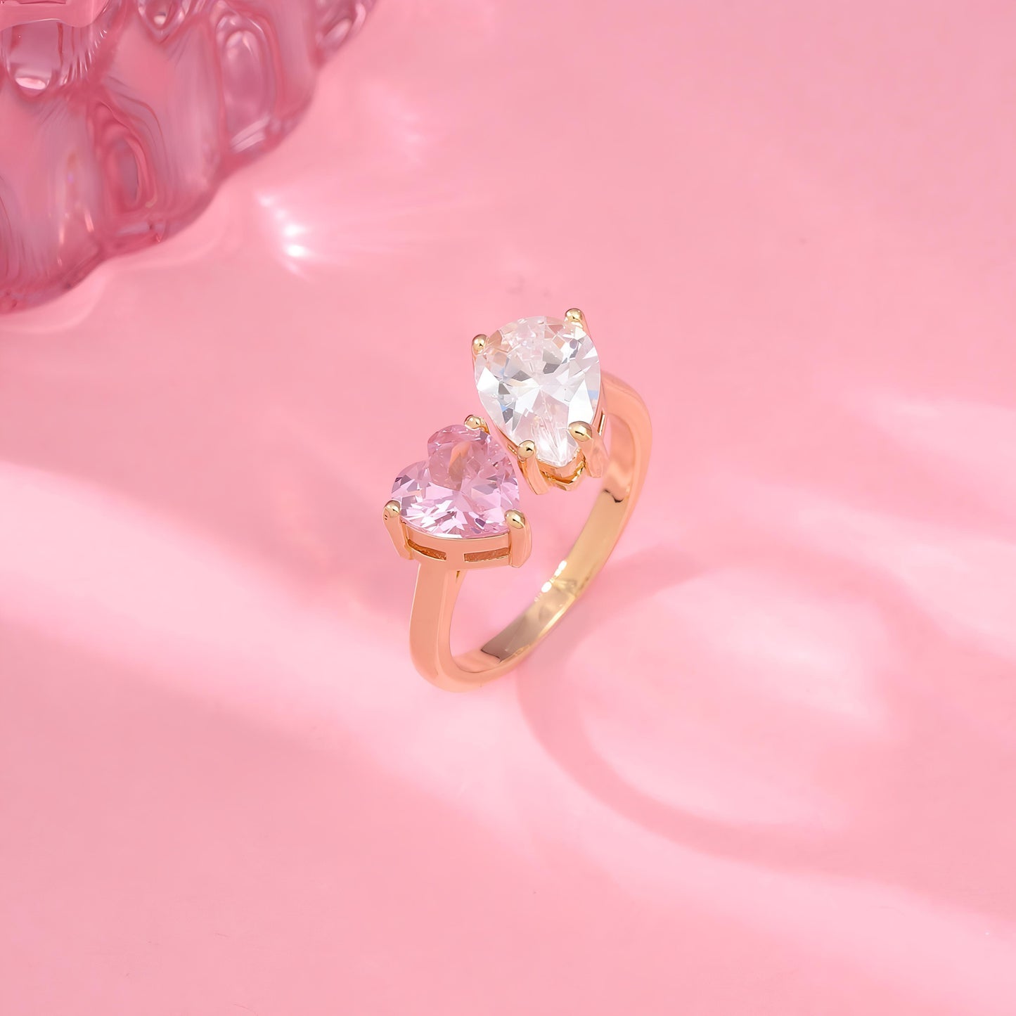 Mesmerize Toi-et-Moi Golden Ring by GLEAMY