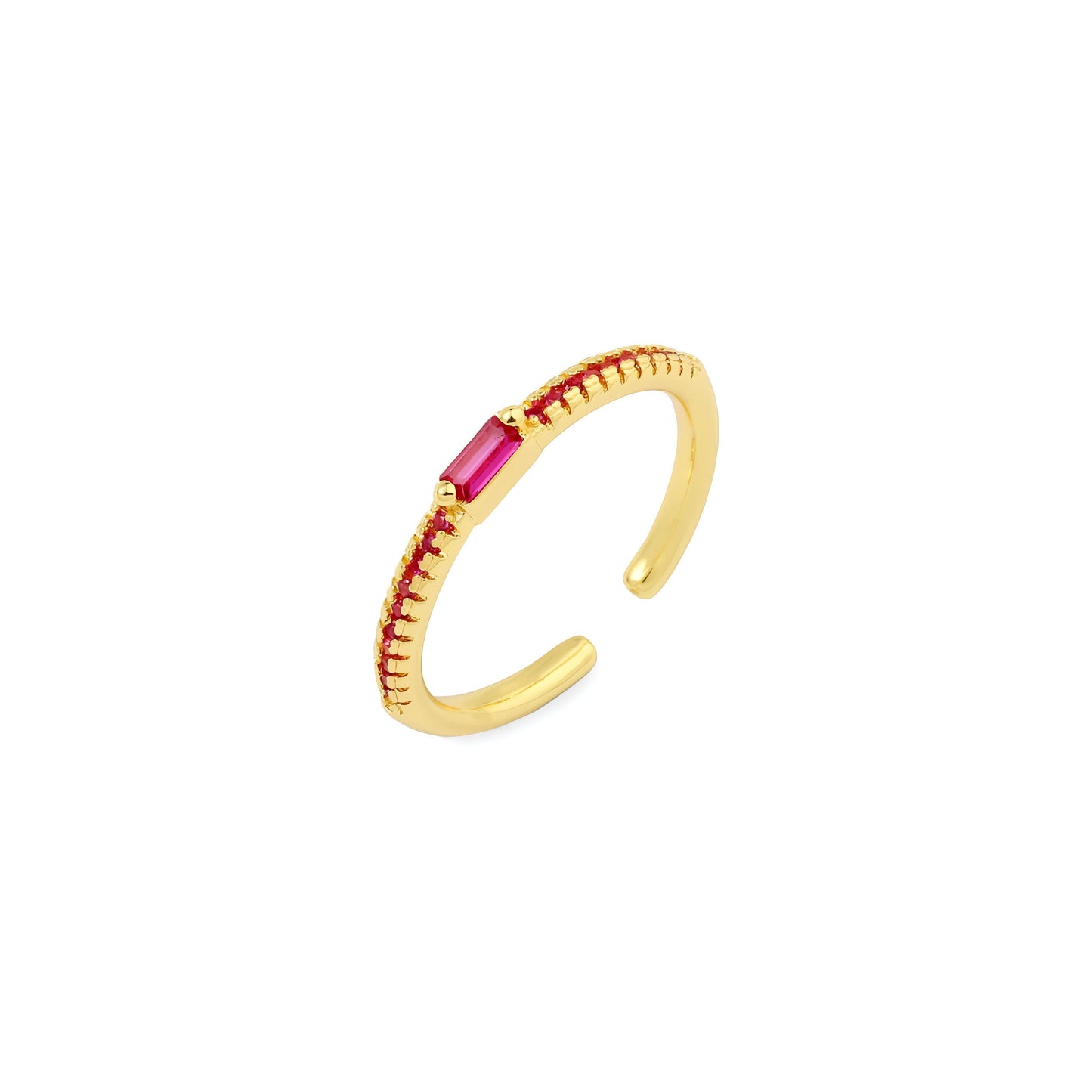 Forget Me Not Ring - Cranberry by GLEAMY