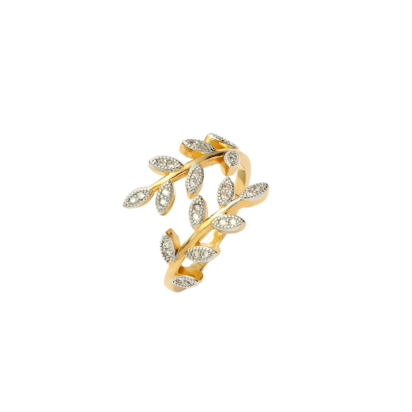 Orbit Leaf Diamond Ring by GLEAMY