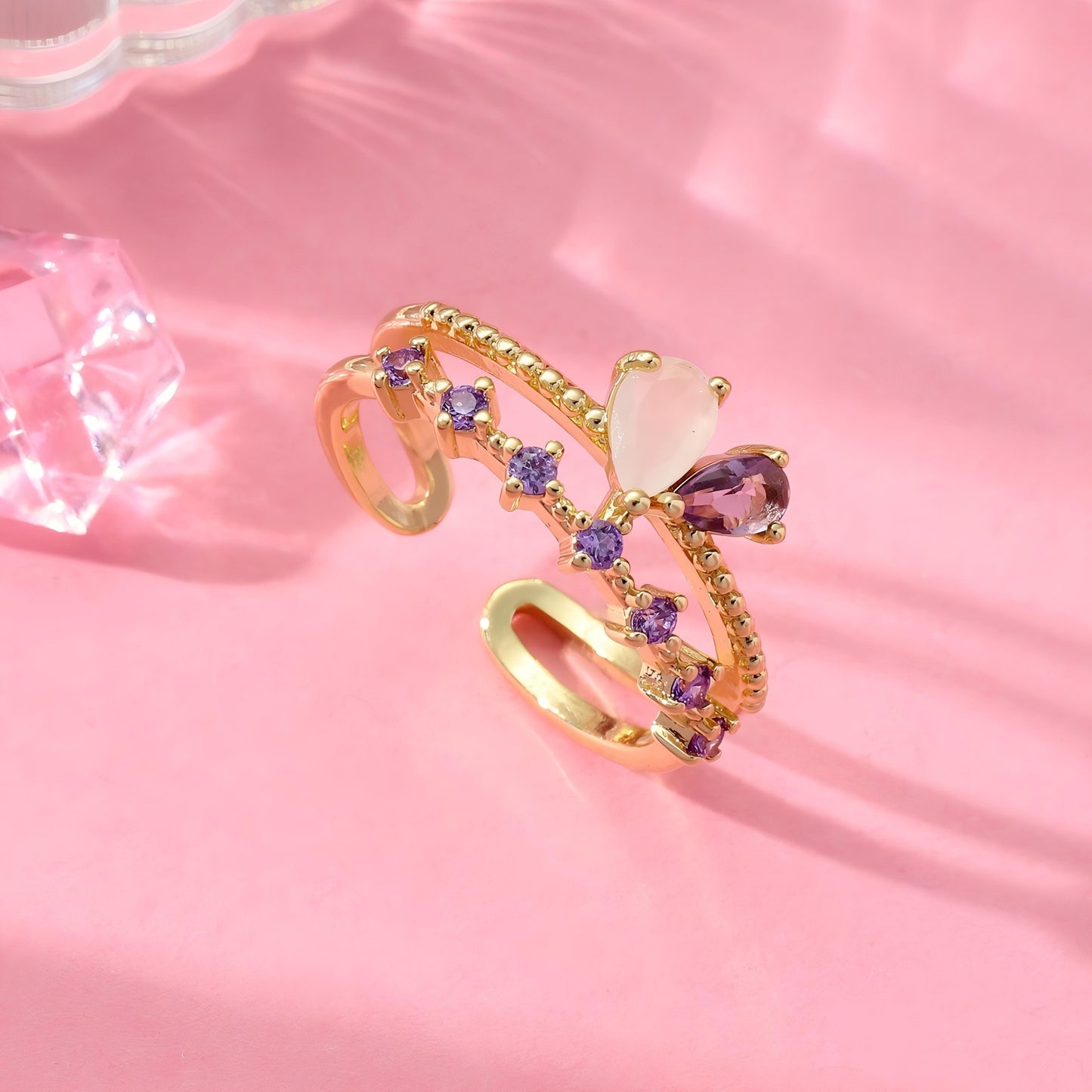 Majestic Stone Crown Ring by GLEAMY