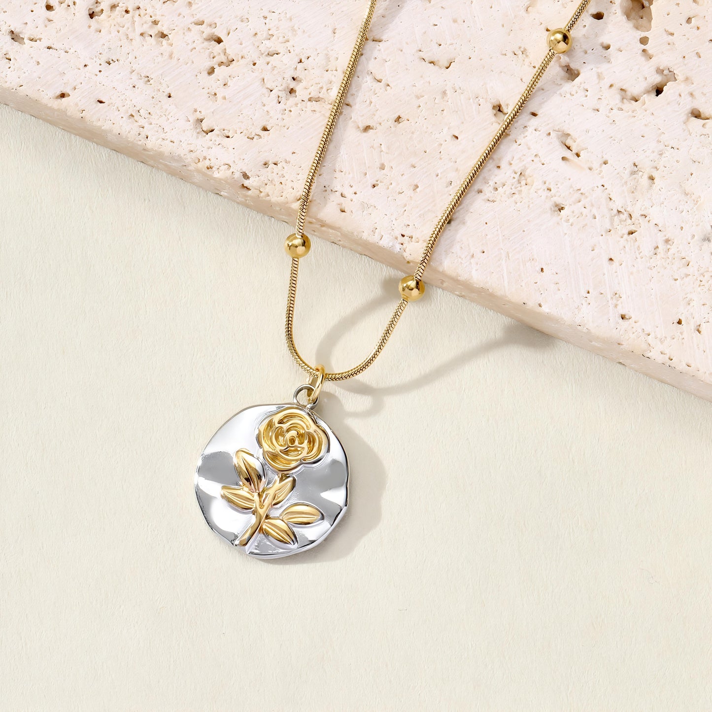Gulaabo Gold Necklace by GLEAMY