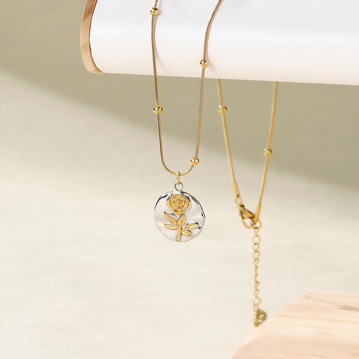 Gulaabo Gold Necklace by GLEAMY