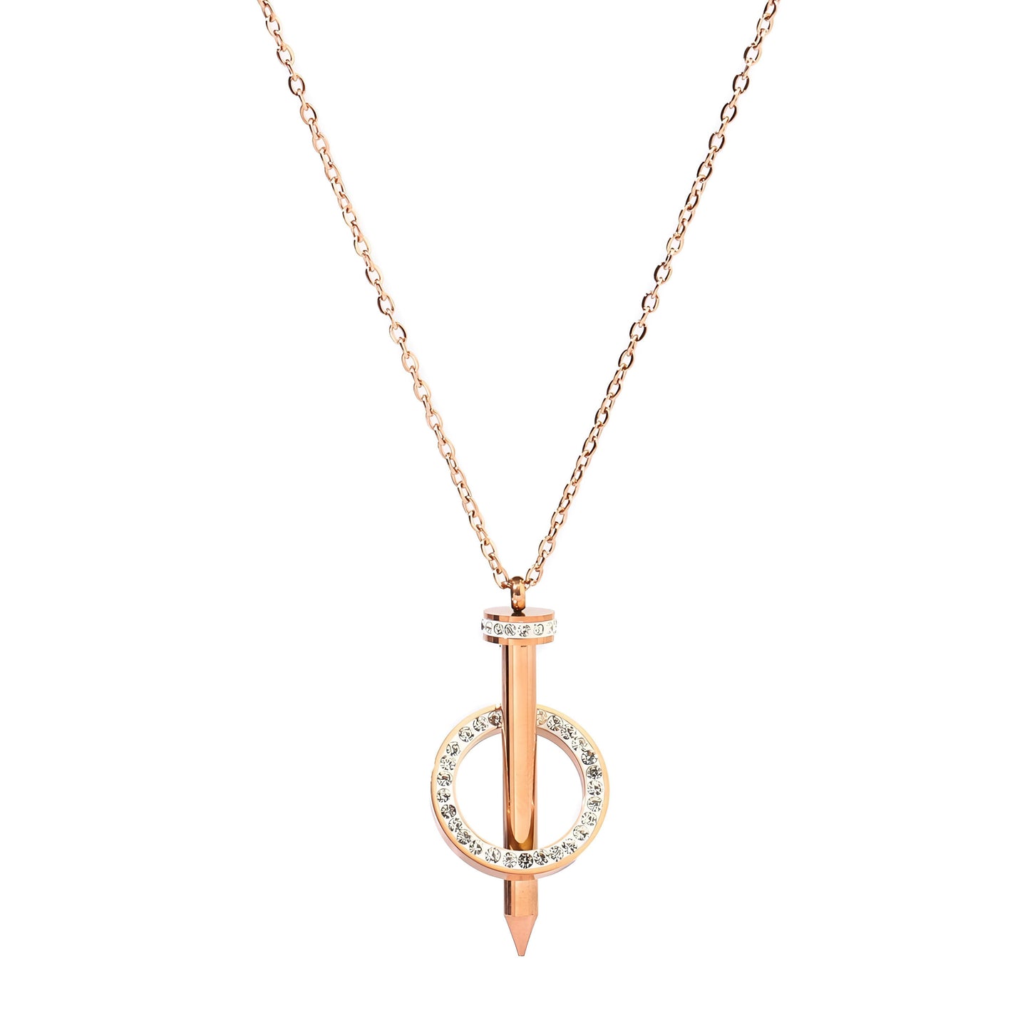 Seoul Cityscape Necklace - Rose Gold by GLEAMY