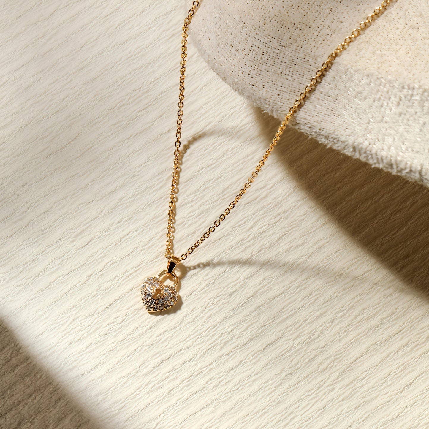 Locked in Love Necklace by GLEAMY