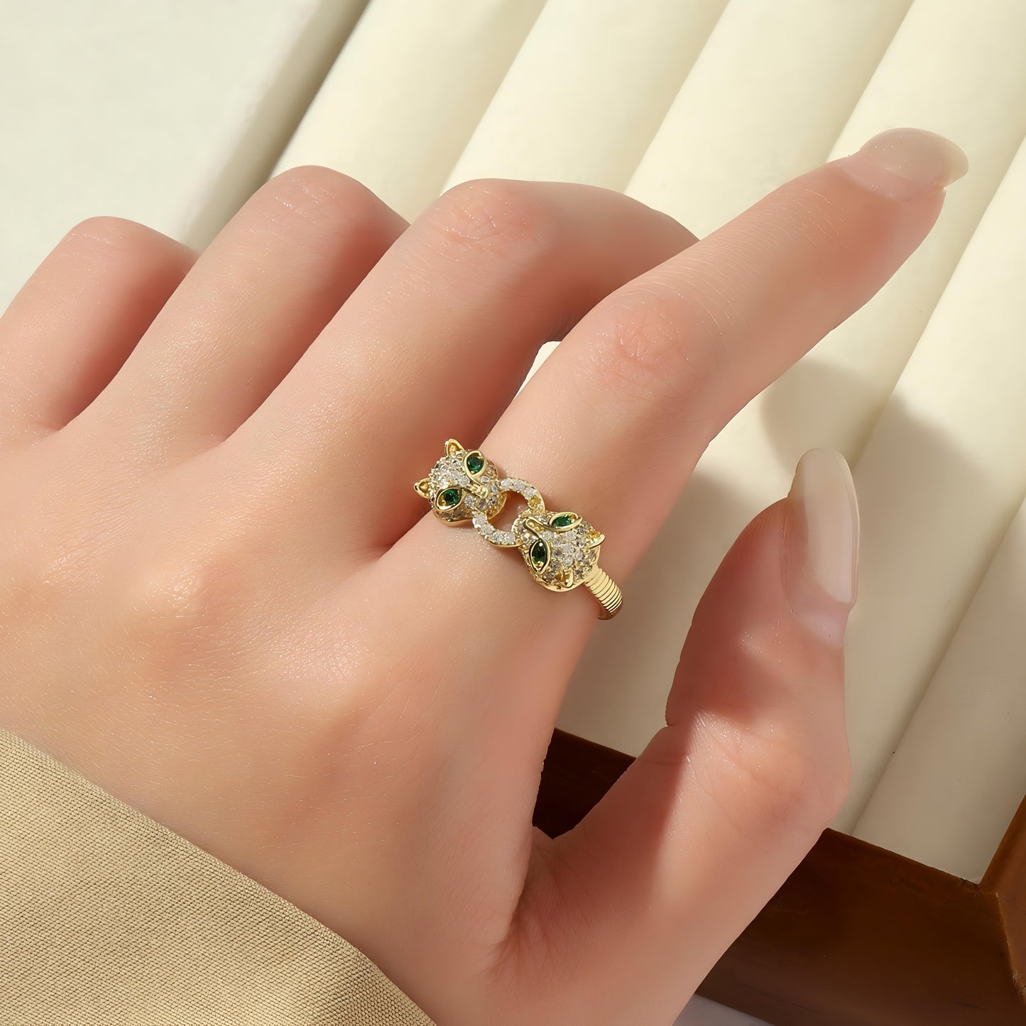 Fierce Feline Ring by GLEAMY