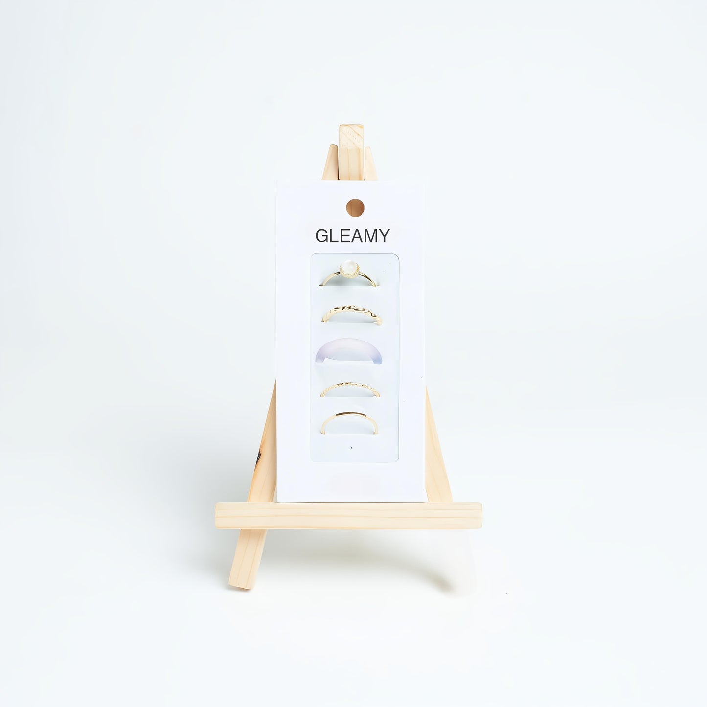 Set Of 5 Rain & Sunshine Rings by GLEAMY