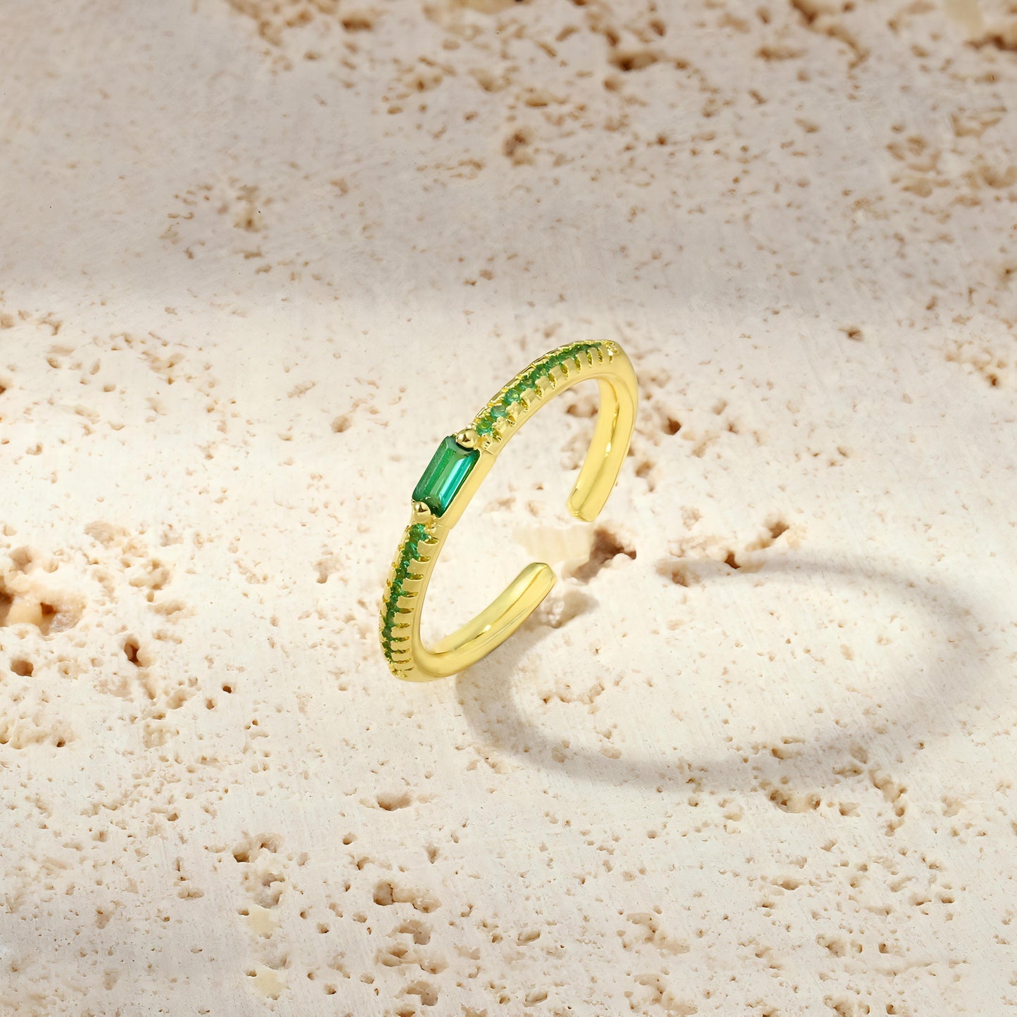 Forget Me Not Ring - Green by GLEAMY
