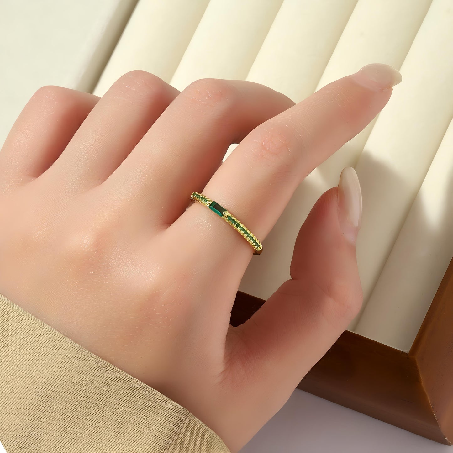 Forget Me Not Ring - Green by GLEAMY