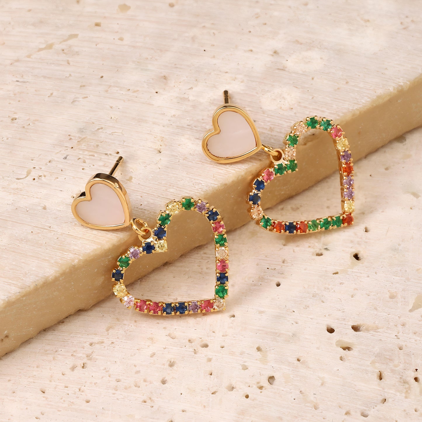 Sweetheart Shine Earrings by GLEAMY