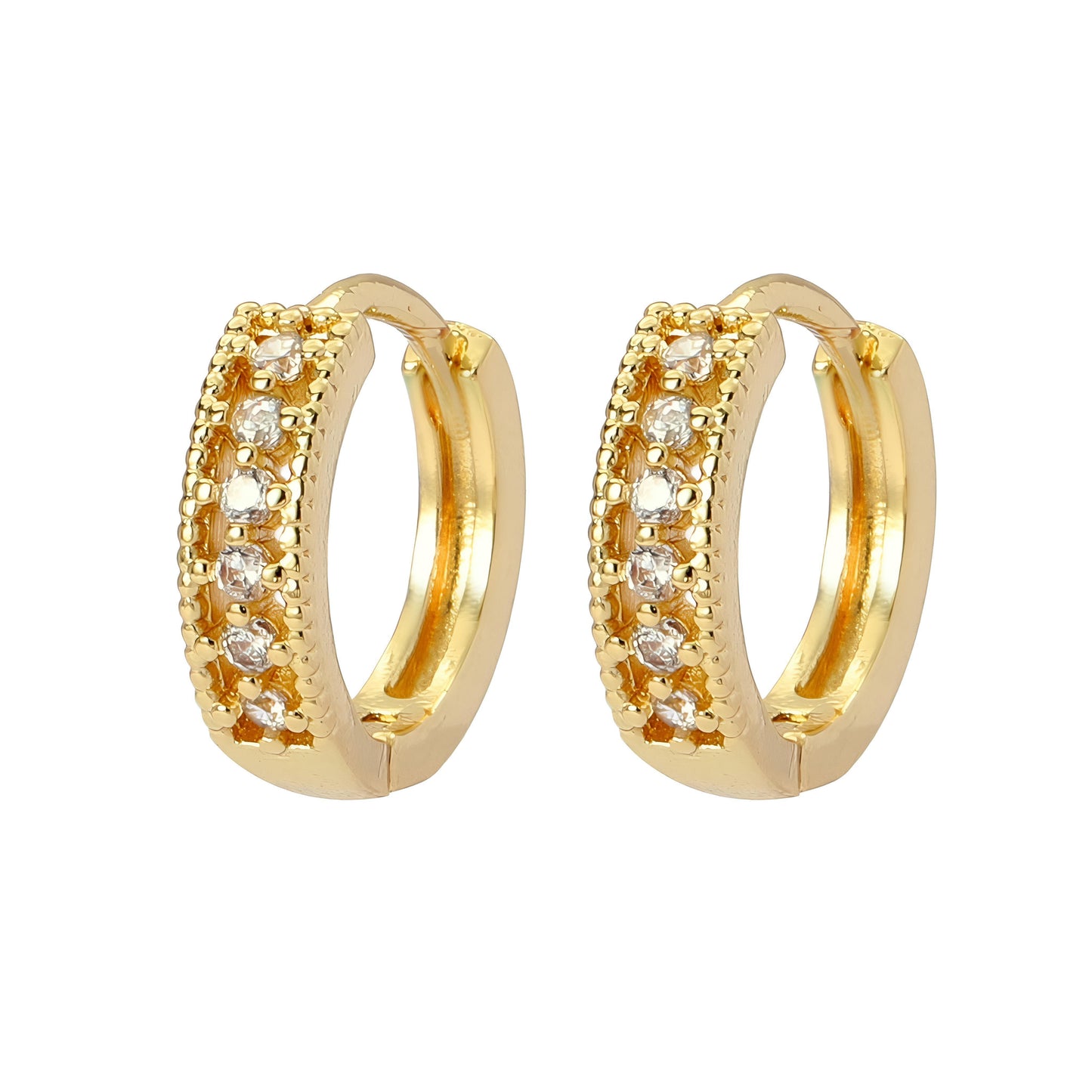 shining line of stones Earring by GLEAMY