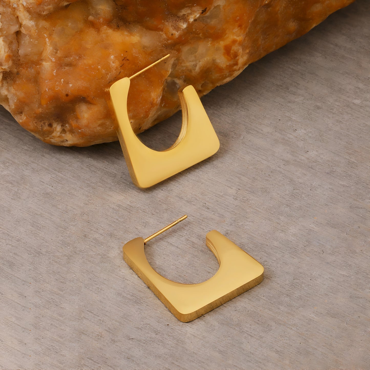 Billy Bold Gold Hoop Earring by GLEAMY