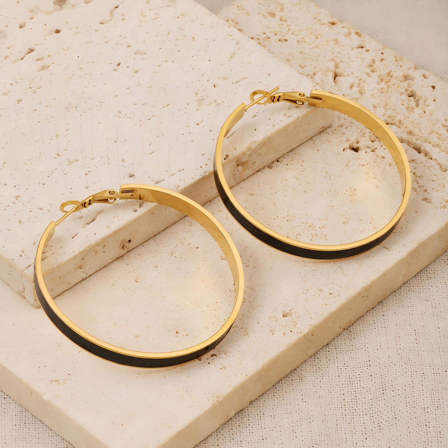 Uplifted Gold Hoop Earring by GLEAMY