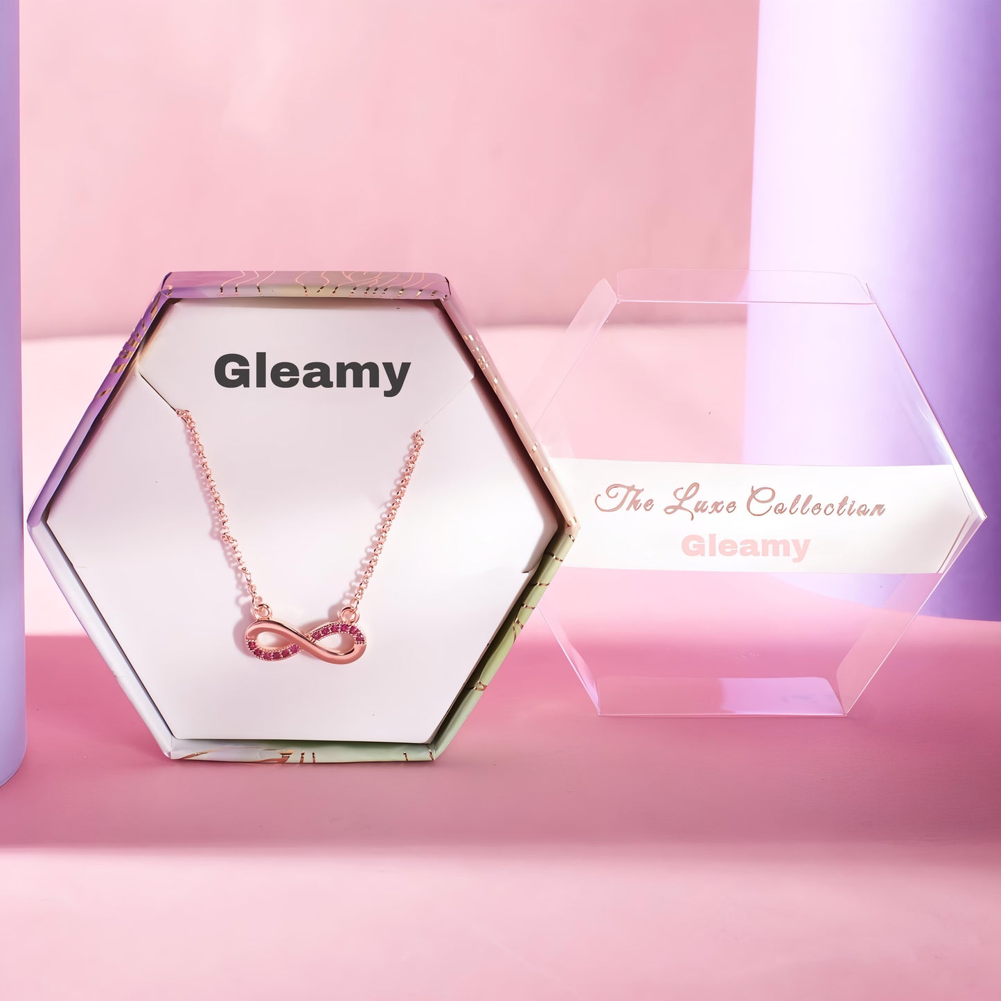 Eternal Connection Symbol Red Necklace By Gleamy