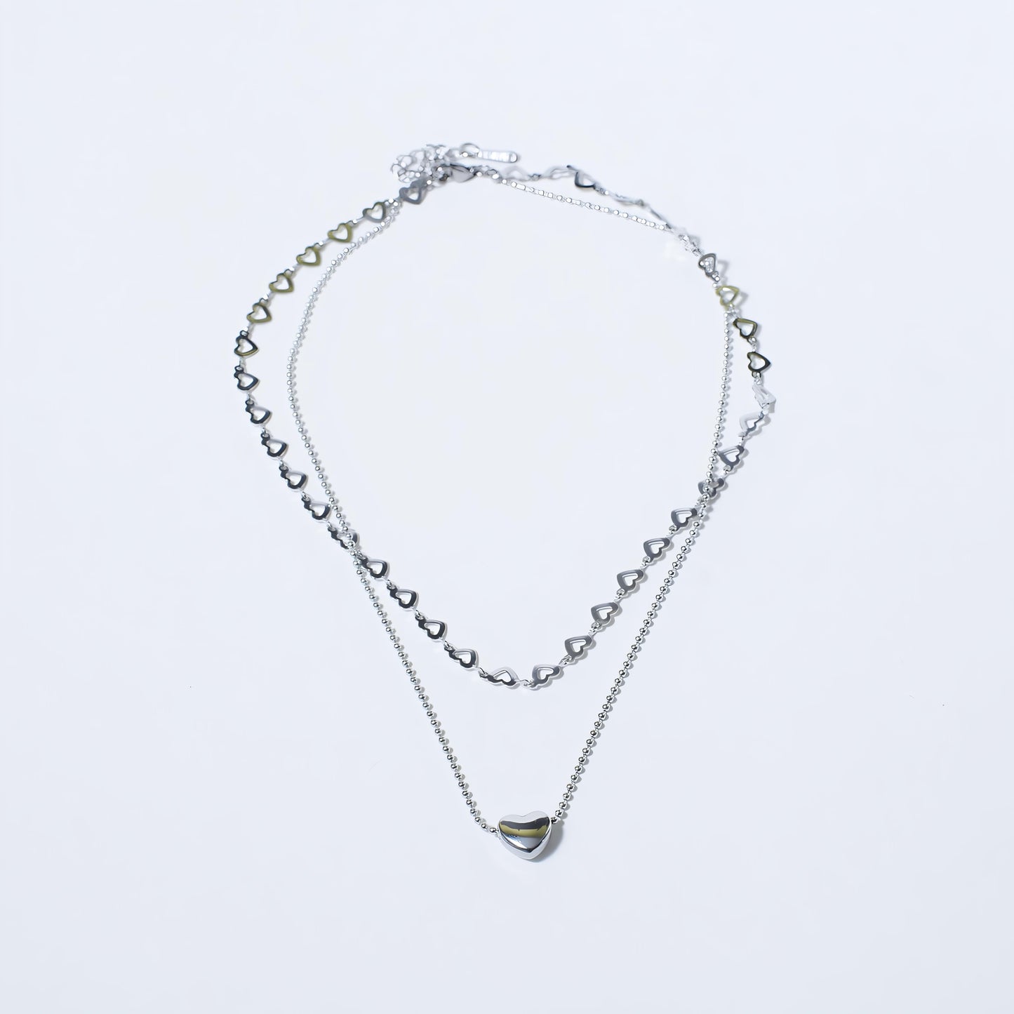 Falling In Love Silver Necklace By Gleamy