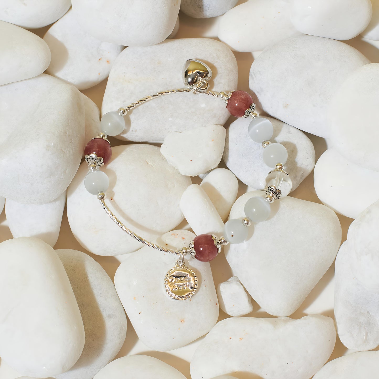 Sweetheart Rose Beaded Band by GLEAMY