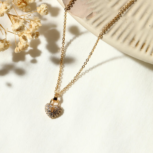 Locked in Love Necklace by GLEAMY
