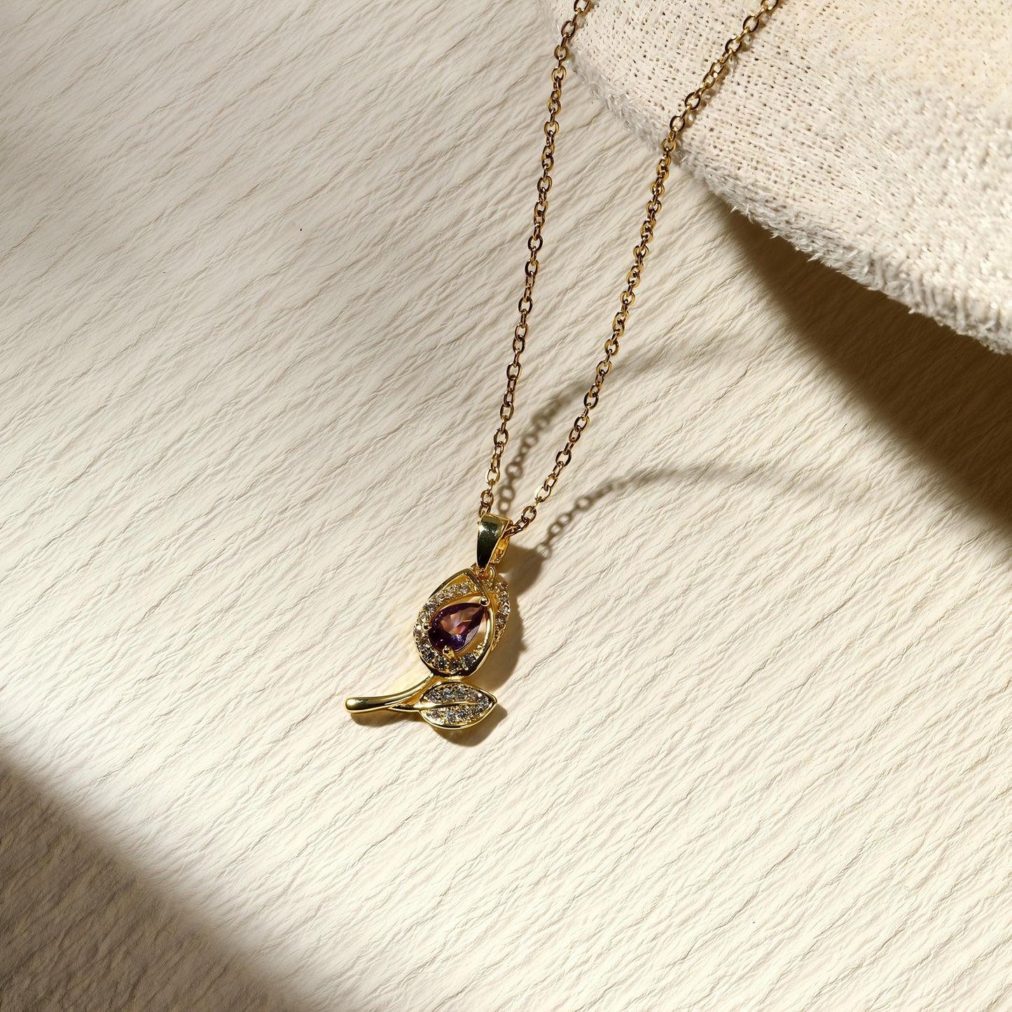 Amethyst Dew Necklace by GLEAMY