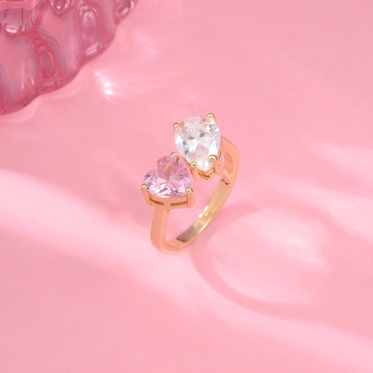 Mesmerize Toi-et-Moi Golden Ring by GLEAMY
