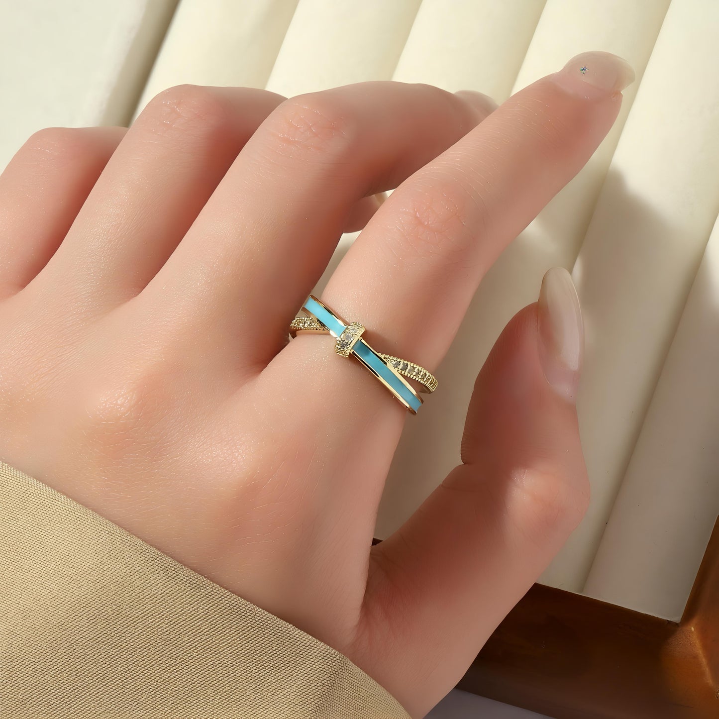 Midnight Knot Ring by GLEAMY