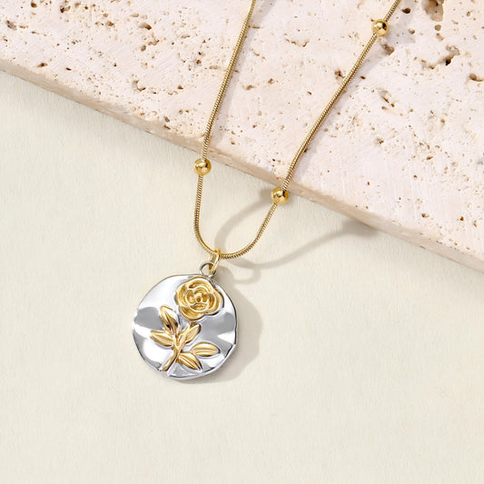 Gulaabo Gold Necklace by GLEAMY