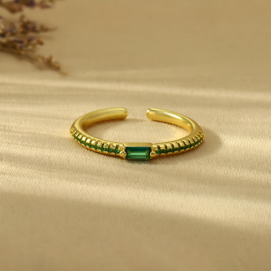 Forget Me Not Ring - Green by GLEAMY