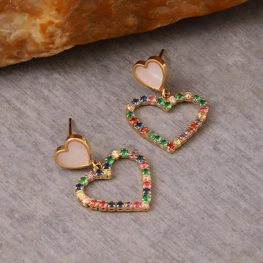 Sweetheart Shine Earrings by GLEAMY