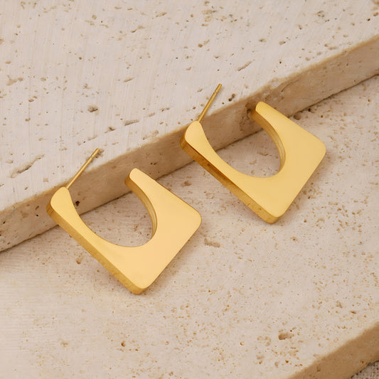 Billy Bold Gold Hoop Earring by GLEAMY