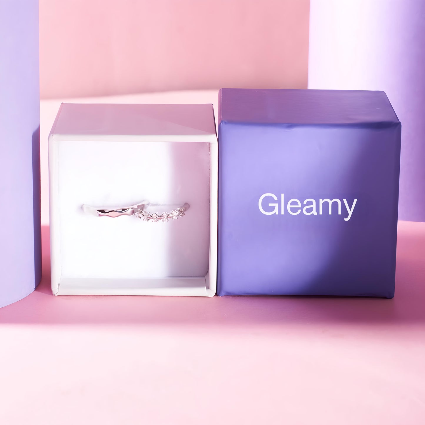 Silver Echo Him & Her Ring By Gleamy