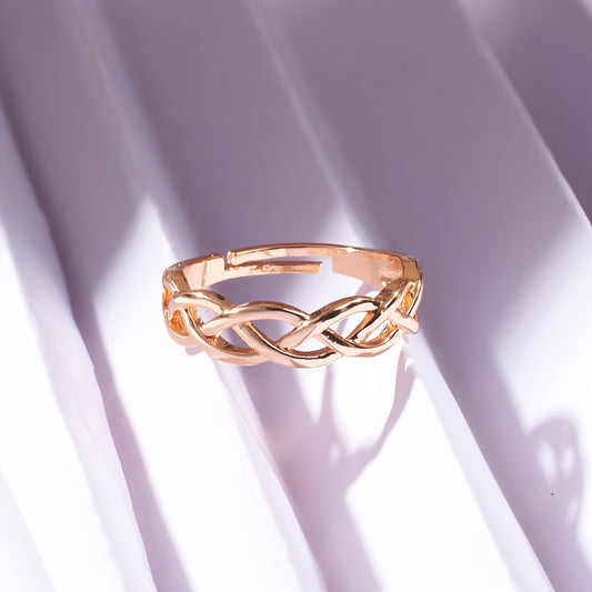 Never ending Infinity RoseGold Ring By Gleamy