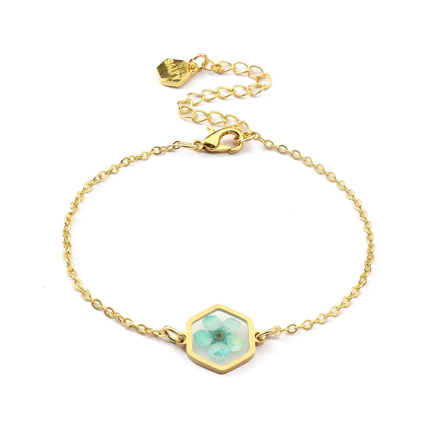 Blue Moon Resin Gold Bracelet by Gleamy