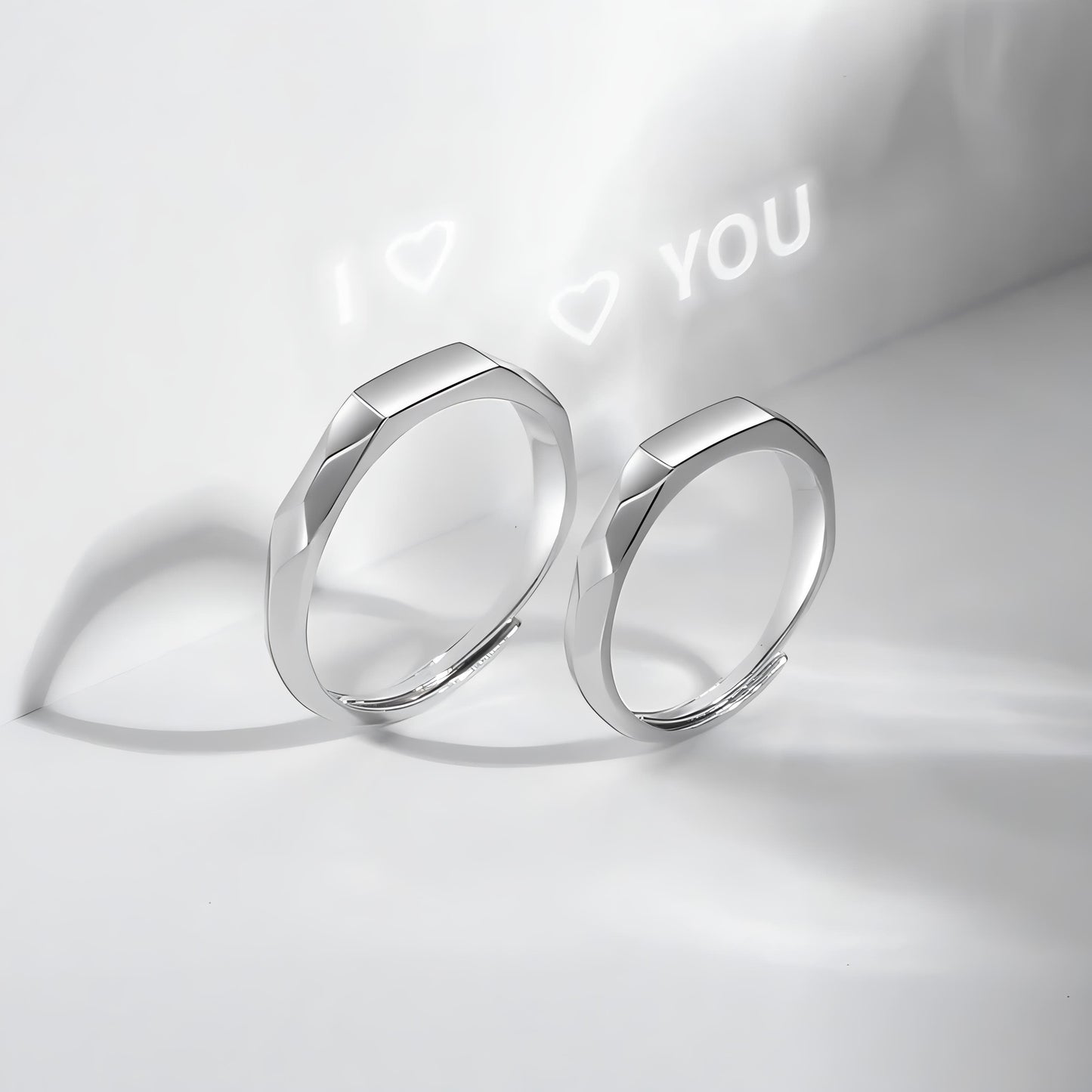 Couple's Sunlight Message Ring By Gleamy