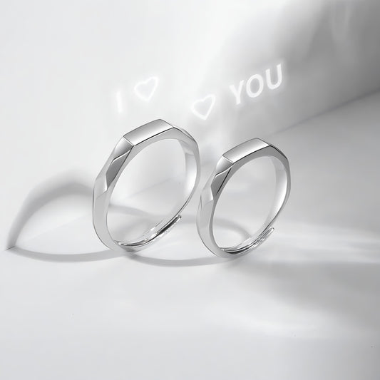 Couple's Sunlight Message Ring By Gleamy