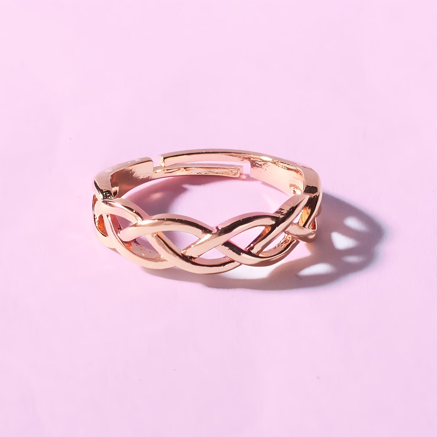 Never ending Infinity RoseGold Ring By Gleamy