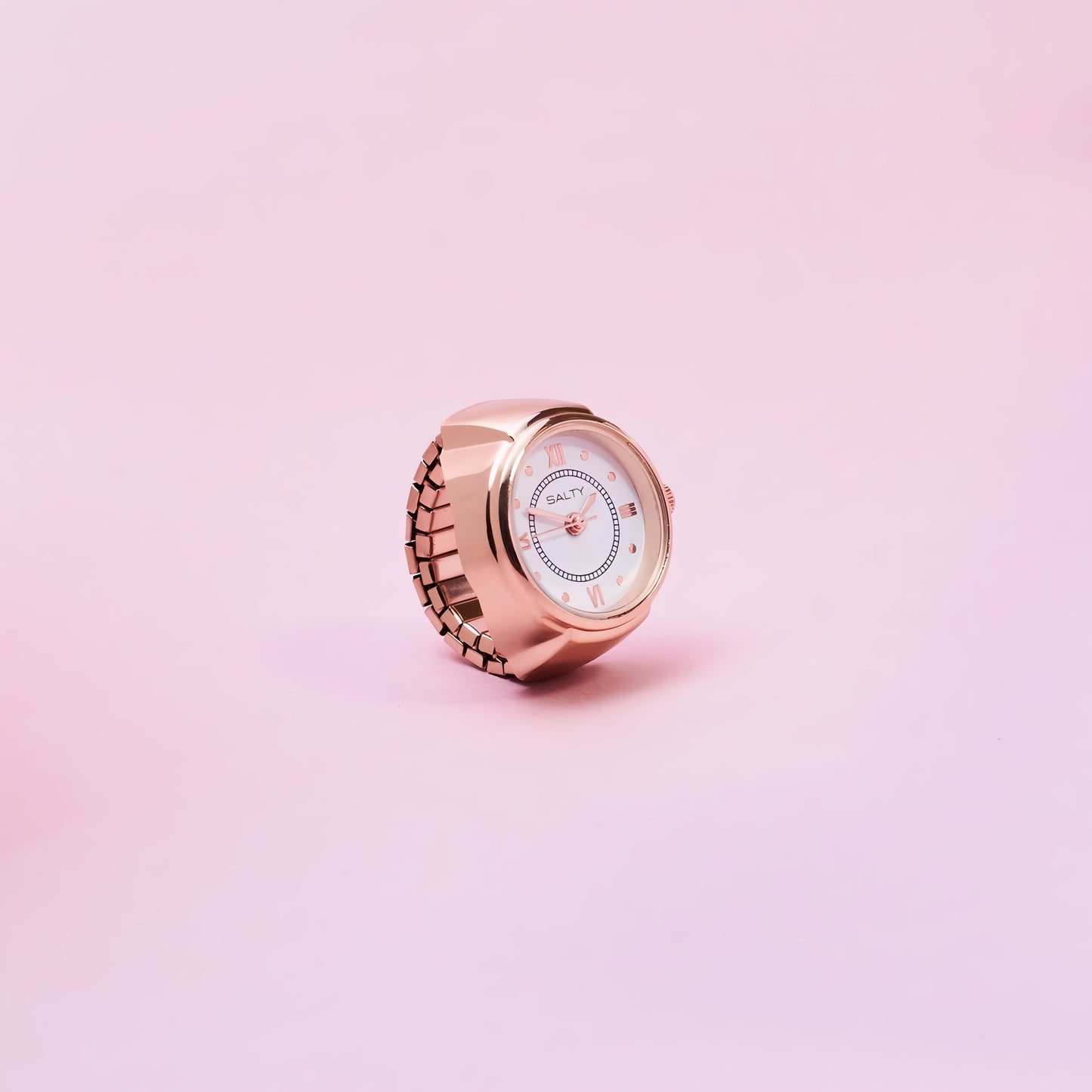 Girl Boss GLEAMY Watch Ring - Rose Gold By Gleamy