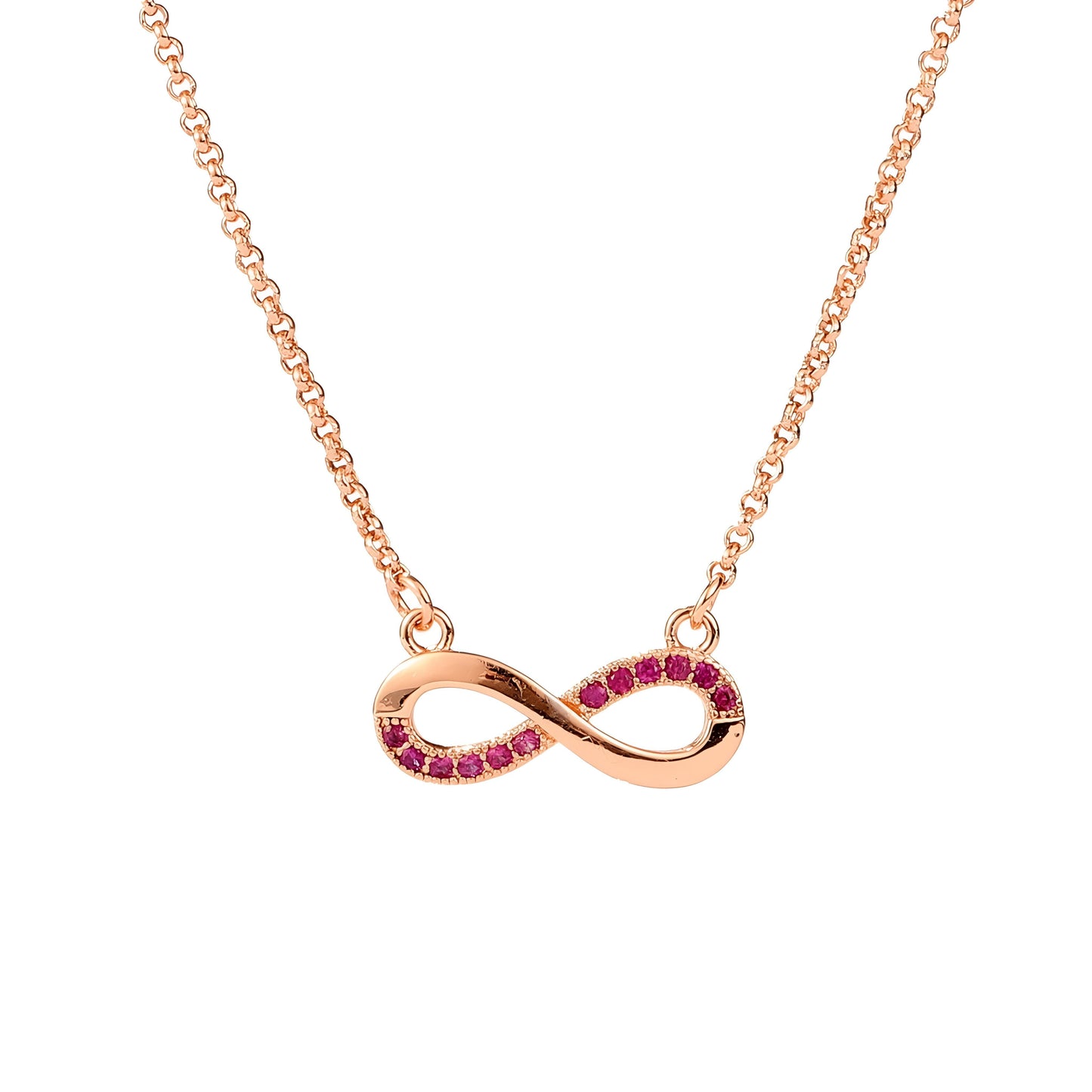 Eternal Connection Symbol Red Necklace By Gleamy